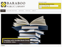 Tablet Screenshot of baraboopubliclibrary.org